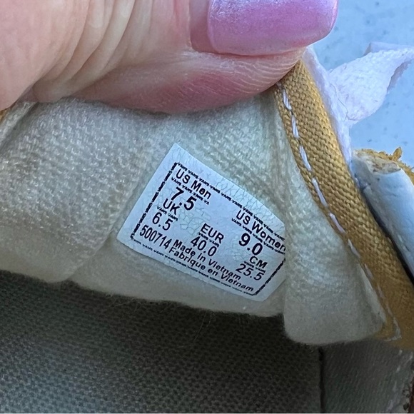 VANS Old Skool Leather & Canvas Skate Shoes Sneakers Size W 9 M 7.5 - Picture 3 of 5